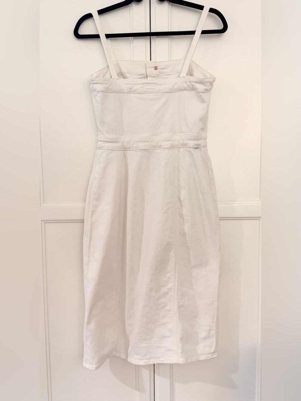 MOTHER To The Point Button Front Denim Dress In Taste The Rainbow Size S - Picture 10 of 14
